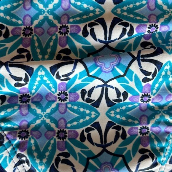 Cremieux Blue and Purple Side Loop Hipster Bikini Bottom Size Large - Picture 2 of 10